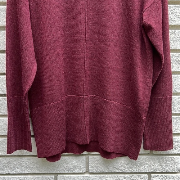 Spanner Burgundy/Wine Mock Neck Knit Sweater S - Picture 4 of 9